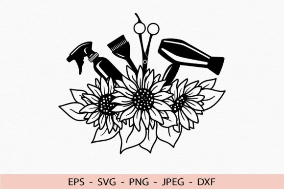 Barber Floral Border Svg Flowers Logo