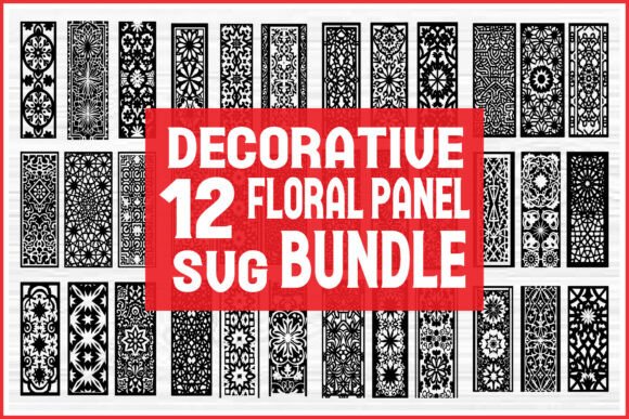 Decorative Floral Panel SVG Bundle