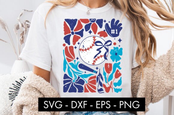 Floral Baseball SVG PNG Sublimation