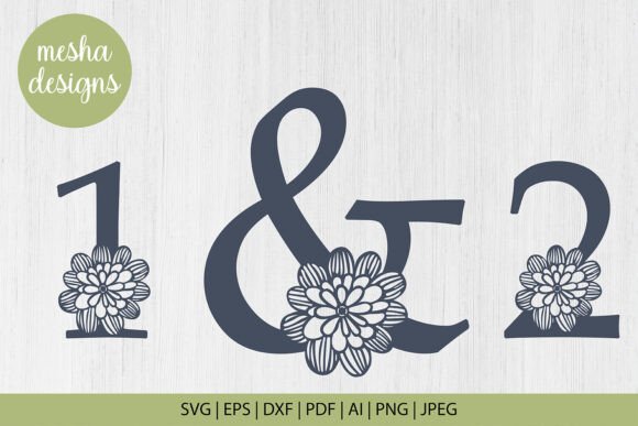 Floral Numbers SVG Cut File 0-9 Svg
