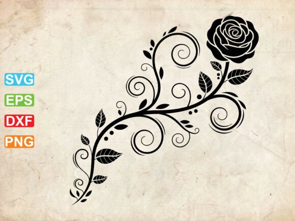 Floral Swirl SVG, Flourish Pattern Svg