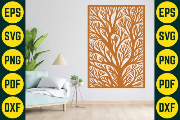 Laser Cut Floral Panel SVG Design 6