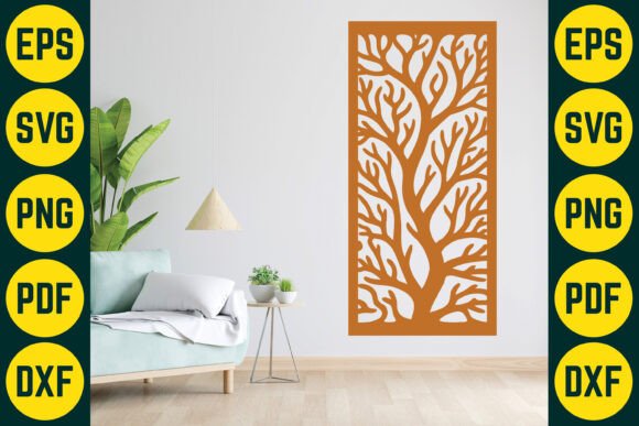 Laser Cut Floral Panel SVG Design 8