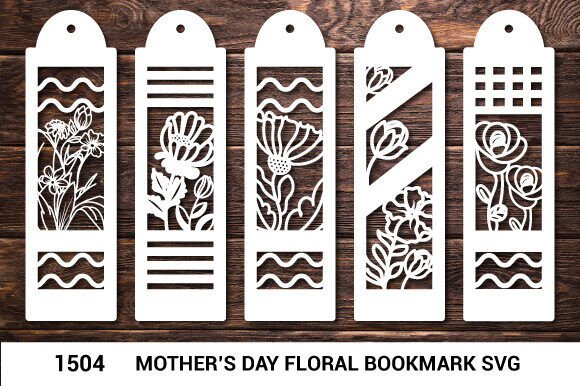 Mother's Day Floral Bookmark Svg 1504