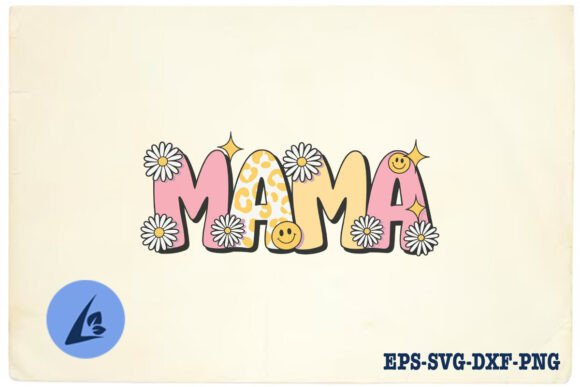 Retro Mama Floral Leopard SVG