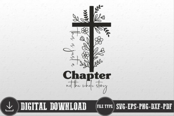 This is Just a Chapter SVG Floral Cross
